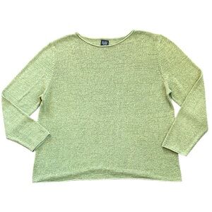 Eileen Fisher Light Green Crew Neck Sweater